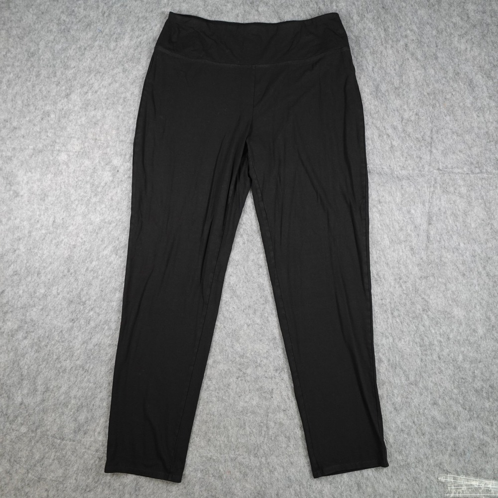 J Jill Pants Women Medium Petite Black Wearever Smooth Fit Slim Leg Jersey Knit